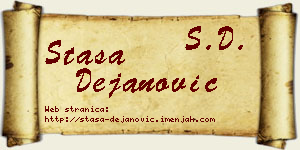 Staša Dejanović vizit kartica